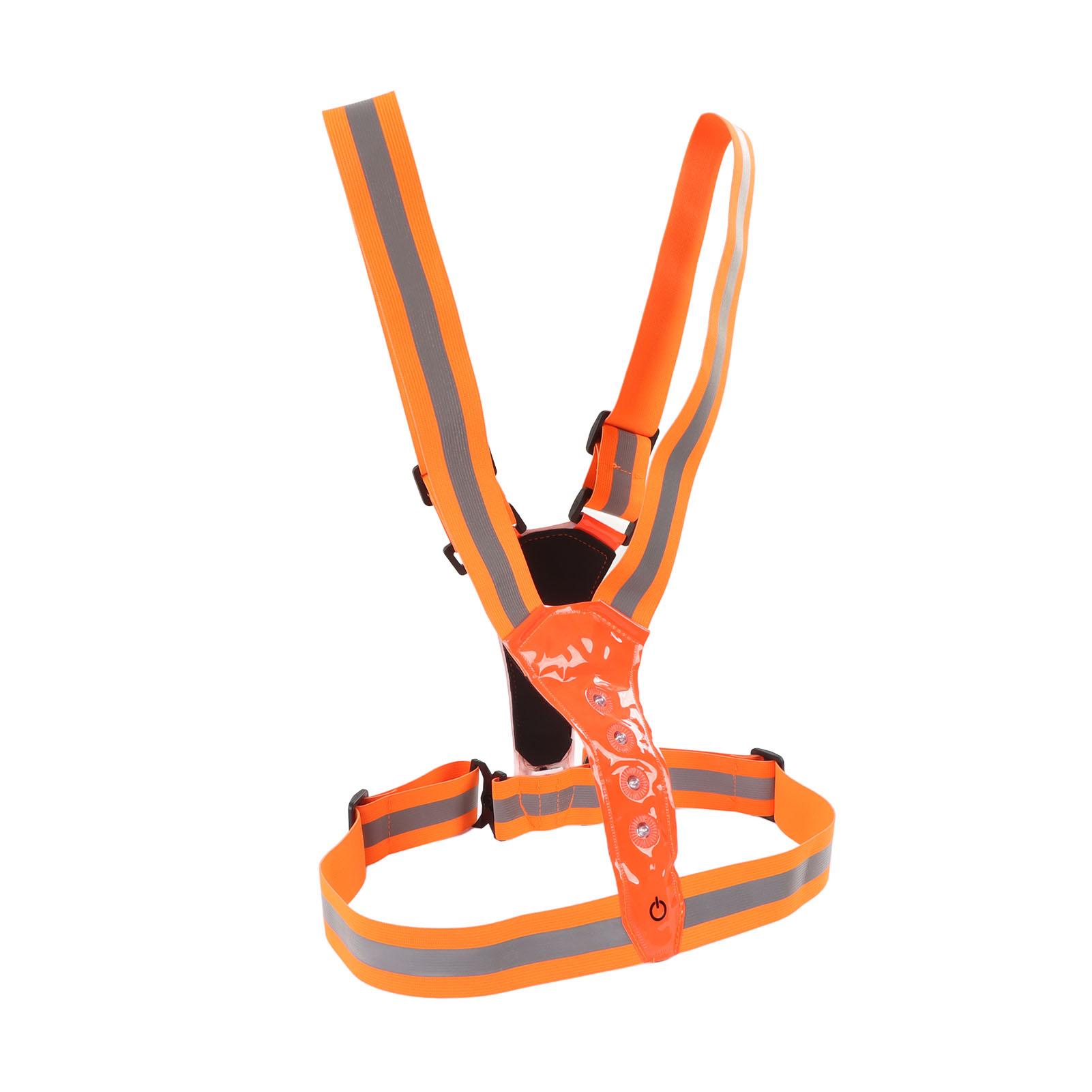 

Светодиодный светоотражающий жилет, повязка для бега, 3 режима освещения, светоотражающая защита на 360 градусов, светоотражающий для безопасности