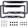 Mounta License Plate Frame 2 Pack Universal US Car Plate Holder Cover Accessories Decor With Screw For Women Man 12.3 X 6.3 Inch
