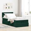 Maison Exclusive - Lit ottoman avec matelas et LED Vert foncé 90x200cm velours