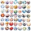 10/50Pcs World in Glass Ball Stickers Glass Ball Crystal Ball Graffiti Stickers for DIY Luggage Laptop Skateboard Motorcycle Bicycle Stickers