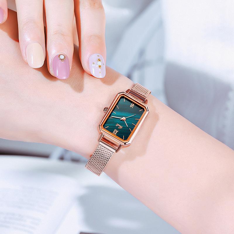 Fashion Trend Mori Small Fresh Casual Retro Square Ladies Quartz Watch