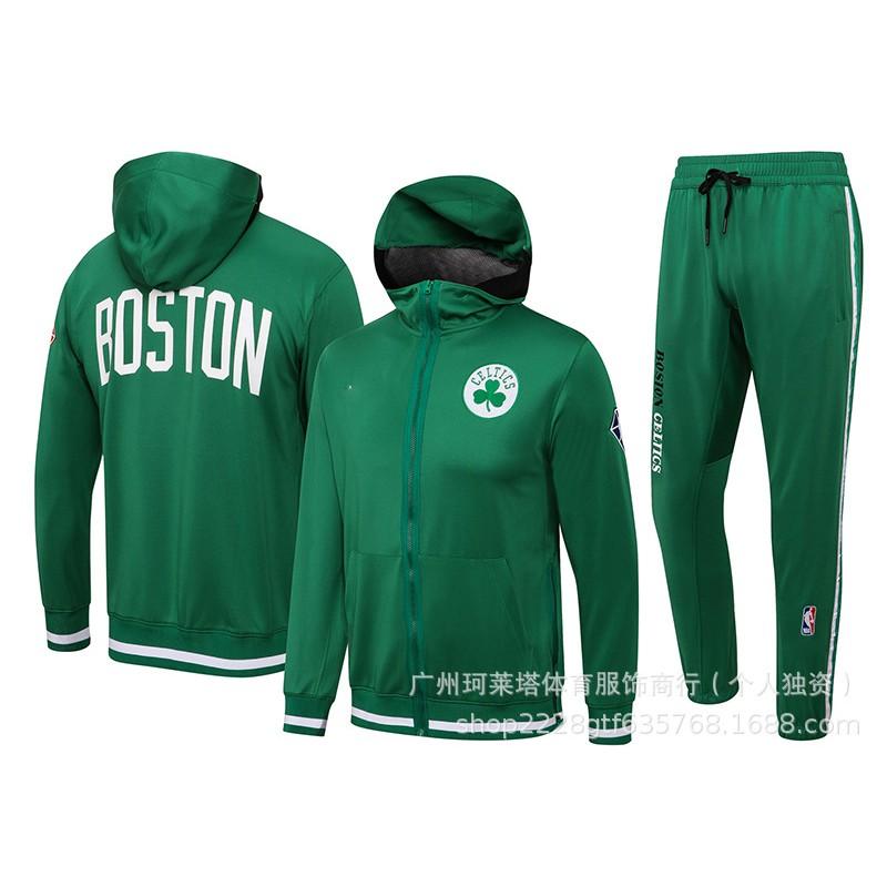 Maglia da allenamento da basket a maniche lunghe con cappuccio squadra NBA uomo Lakers Cavaliers Celtics Jazz Bulls Spurs Warriors