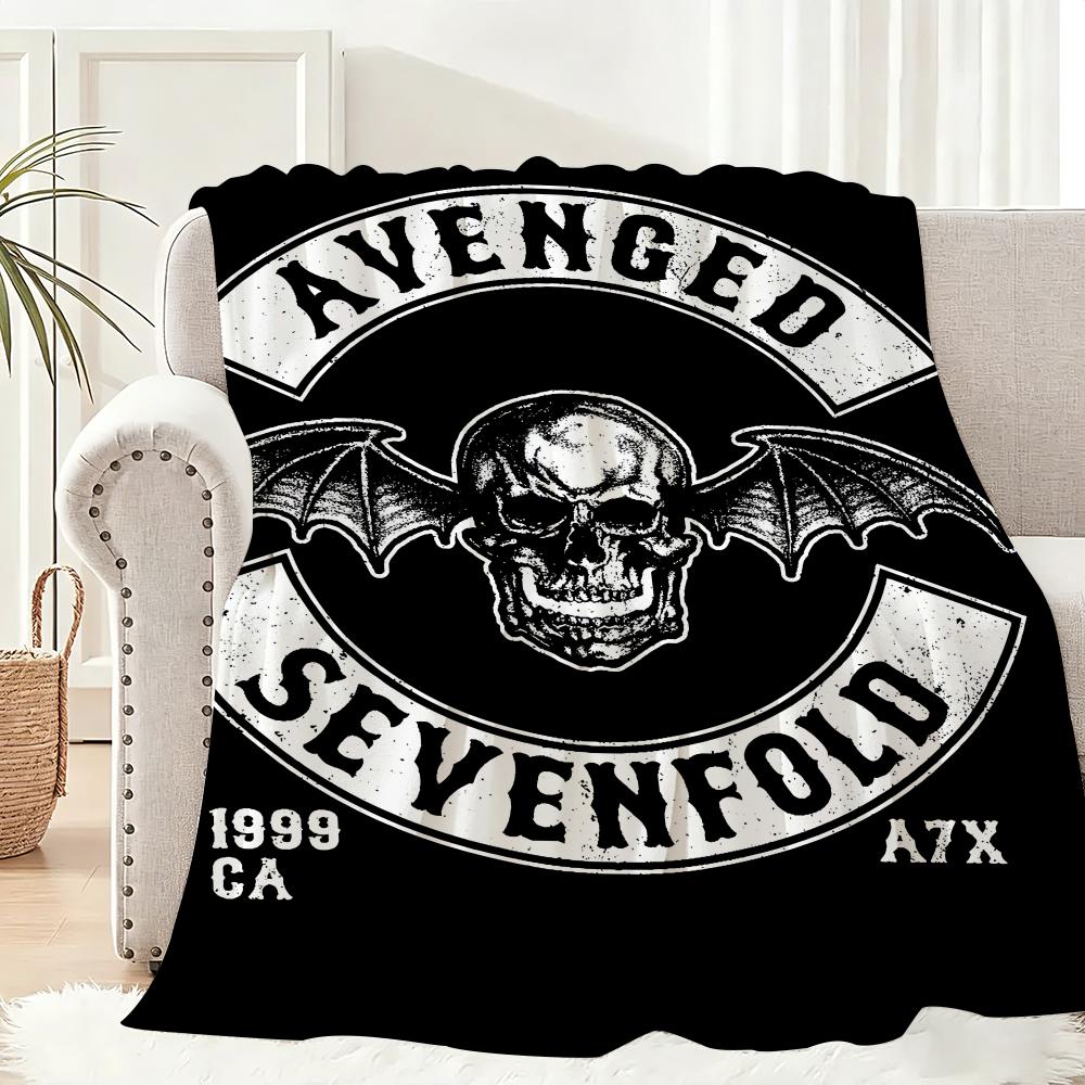 Band A-Avenged Sevenfold Throw Lightweight 240G Flannel Blanket Soft Skin-Friendly For Summer Cooling