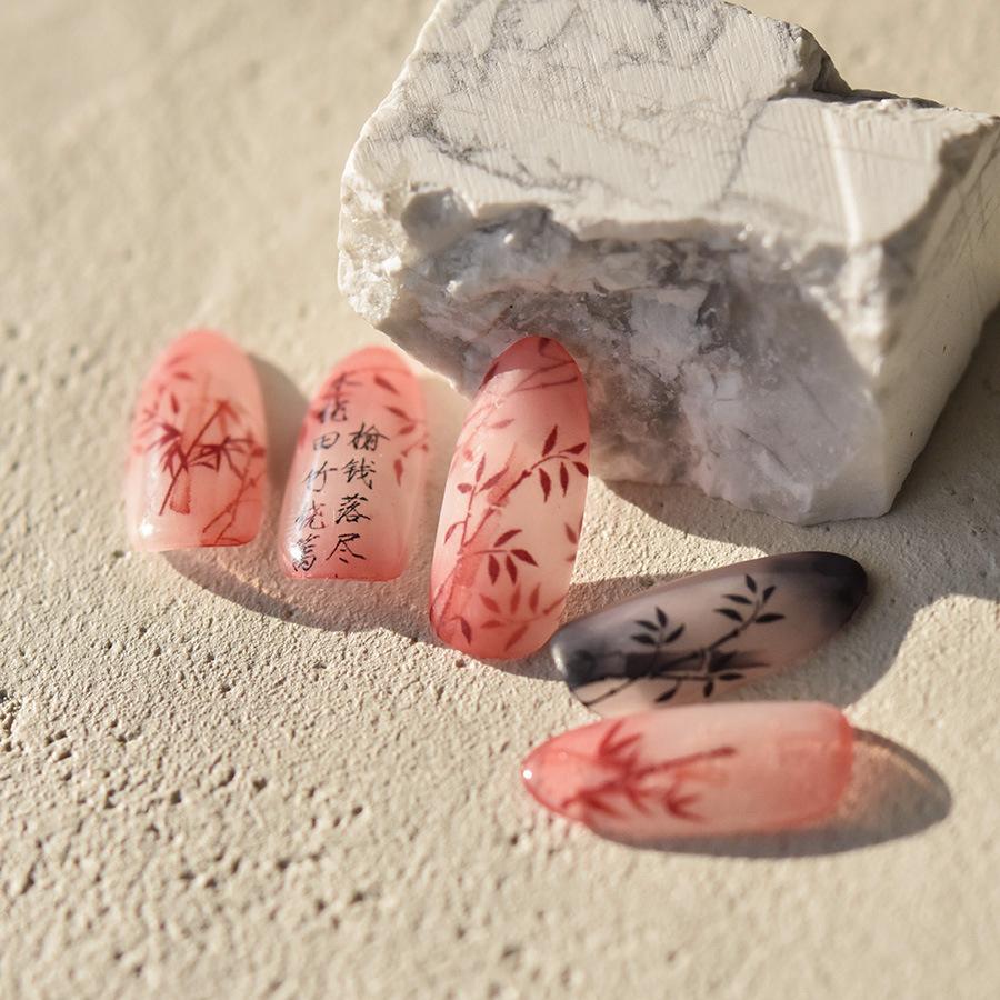 Тонкие прочные бамбуковые наклейки для ногтей в китайском стиле. Изготовление своими — фото 4