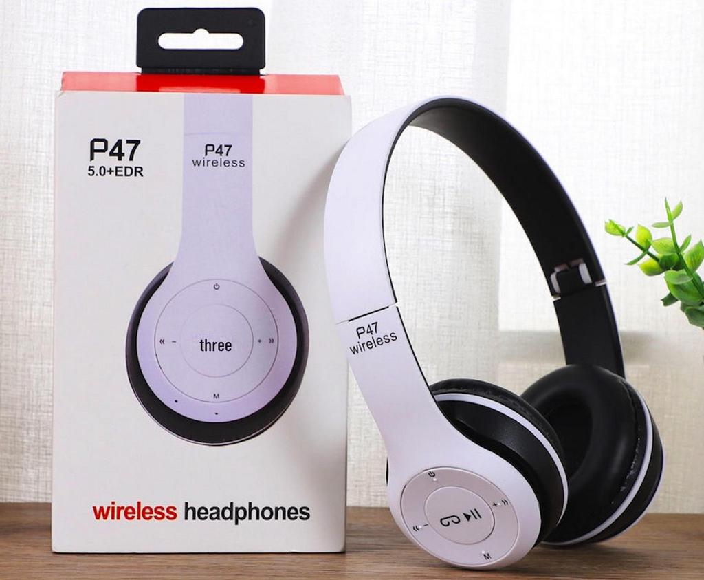 P47 Head-mounted Bluetooth Headset: Foldable, Heavy Bass, Wireless Sports Headphones