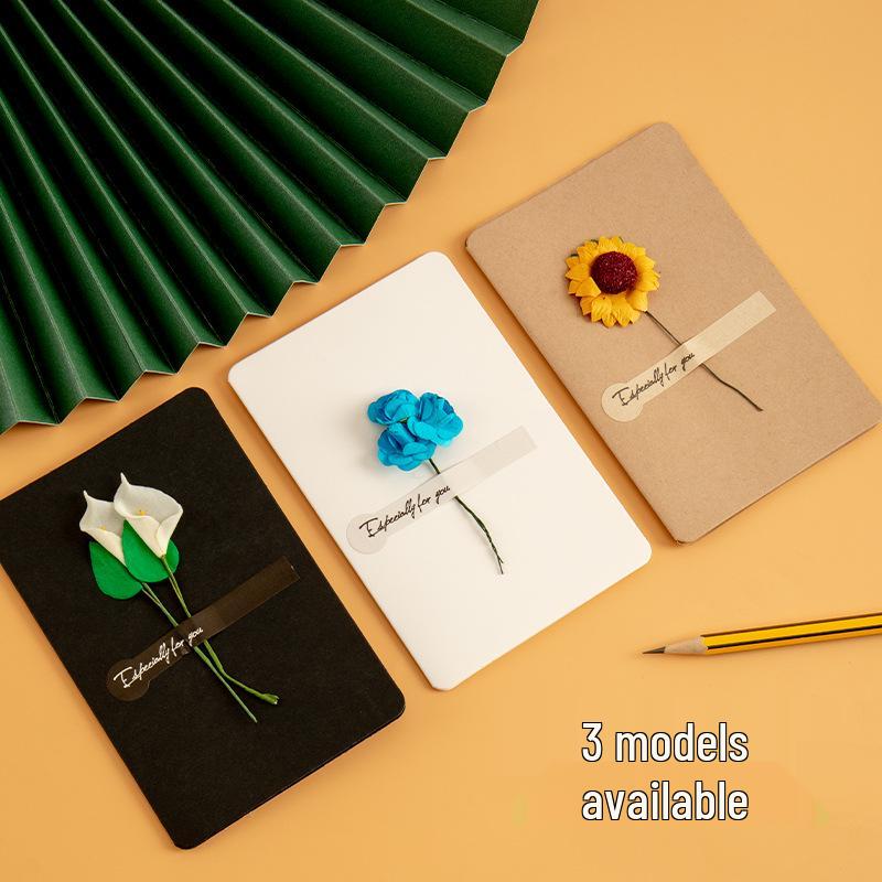3D Dried Flower Handwritten Greeting Card for Teacher's Day, Love Letters, or Birthday – Perfect for Couples