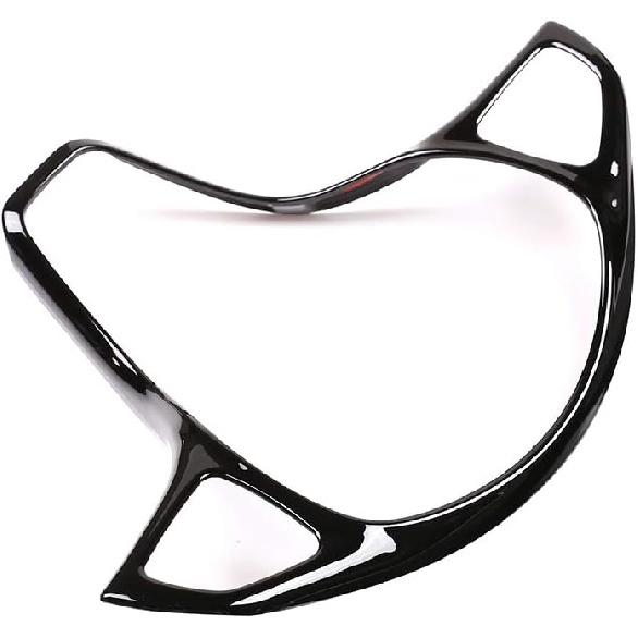 ABS Car Steering Wheel Decoration Frame Trim 1pc For Mercedes Benz C E GLC CLA GLA Class W205 W213 X253 C117 X156 2015-2018 (Black)