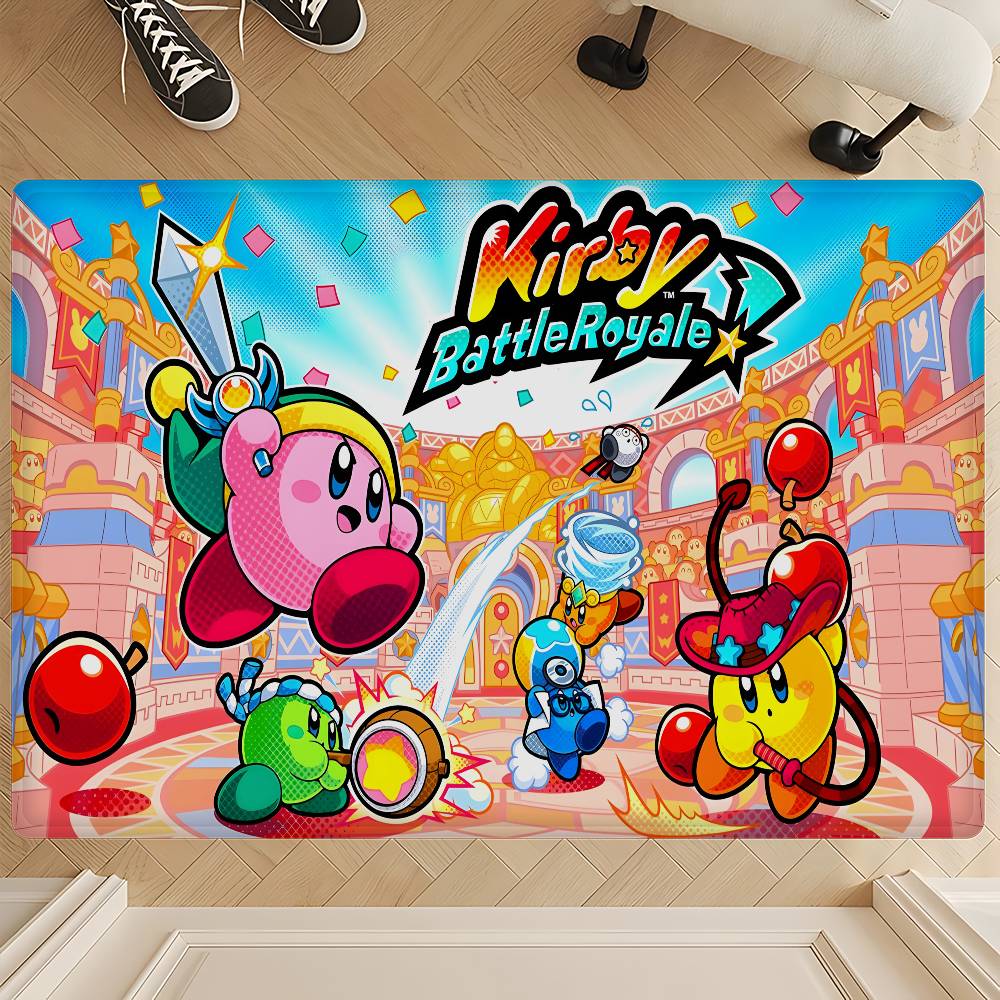 Hot Lovely K-Kirbies Animation Floor Mat Cheaper Anti-slip Modern Living Room Balcony Printed Bedside Mats