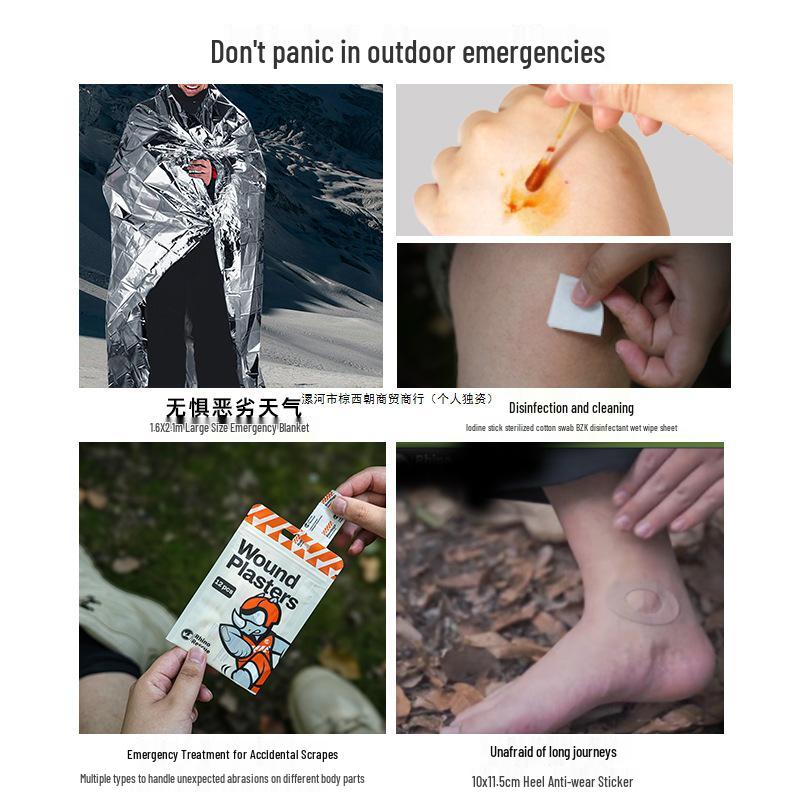 Rhino Rescue Firefly Portable Outdoor First Aid Kit for Hiking and Home Emergencies