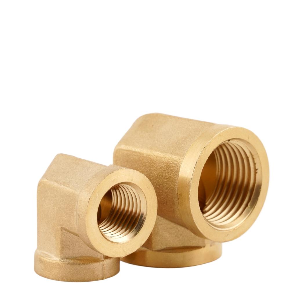 1/8" 1/4" 3/8" 1/2" NPT Female Equal Elbow 90 Degree Brass Pipe Plumbing Fitting Connector 150C 357 PSI Water Gas Oil Block