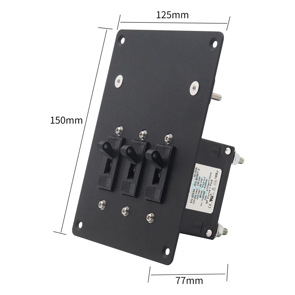 Manual-Off Hydraulic Circuit Breaker with Integrated 5+2 Way 100A Busbar