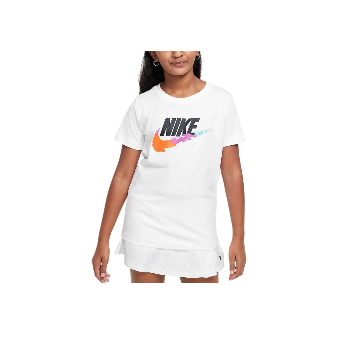 

Nike Sportswear T-Shirt Comfortable Soft Versatile Short Sleeve Kids tops White HM5854-100 XS