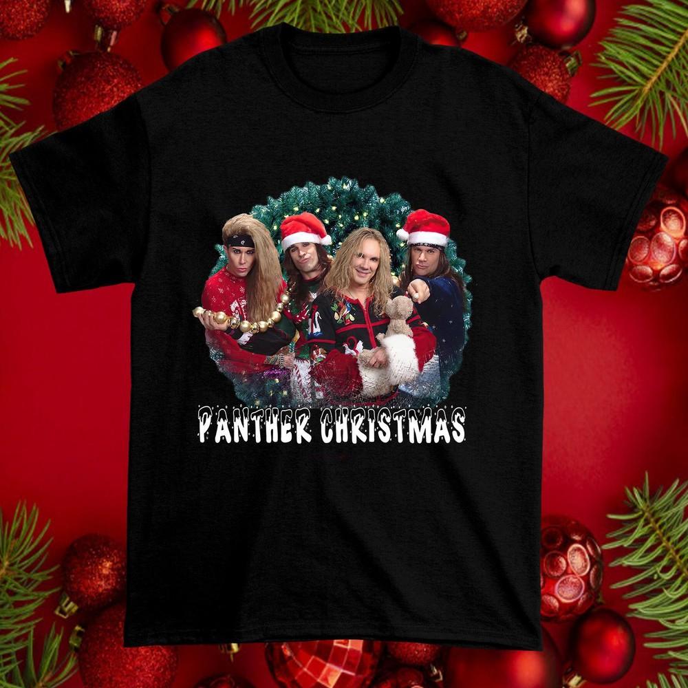 Merry Christmas Steel Panther Santa Hat T Shirt Full Size S-5XL Unisex T-Shirt XXL
