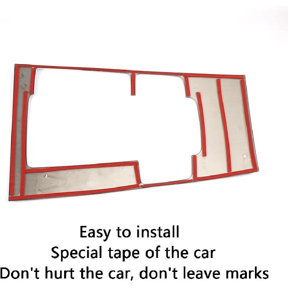 Car Accessories Fit for 2024 2025 Mazda 3 Axela Interior Gear Shift Knob Console Media Panel Cover Trim (Carbon Fiber Style) Stainless Steel 1