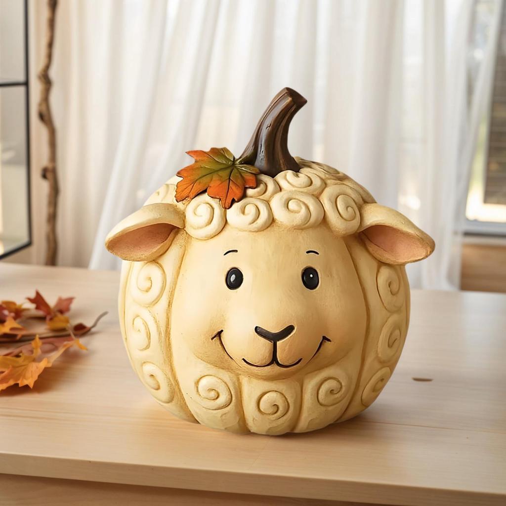 Pumpkins for Decorating Fall Pumpkin Decor Animal Cute Figurines Resin Statue Thanksgiving Decorations Harvest Halloween