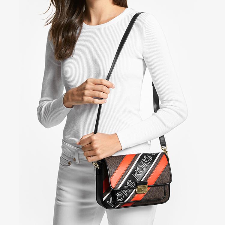 New MICHAEL KORS Bradshaw Cow Leather Crossbody Bag, Shoulder Bag Medium Size Women's Multicolor 30F1G2BM2B-212