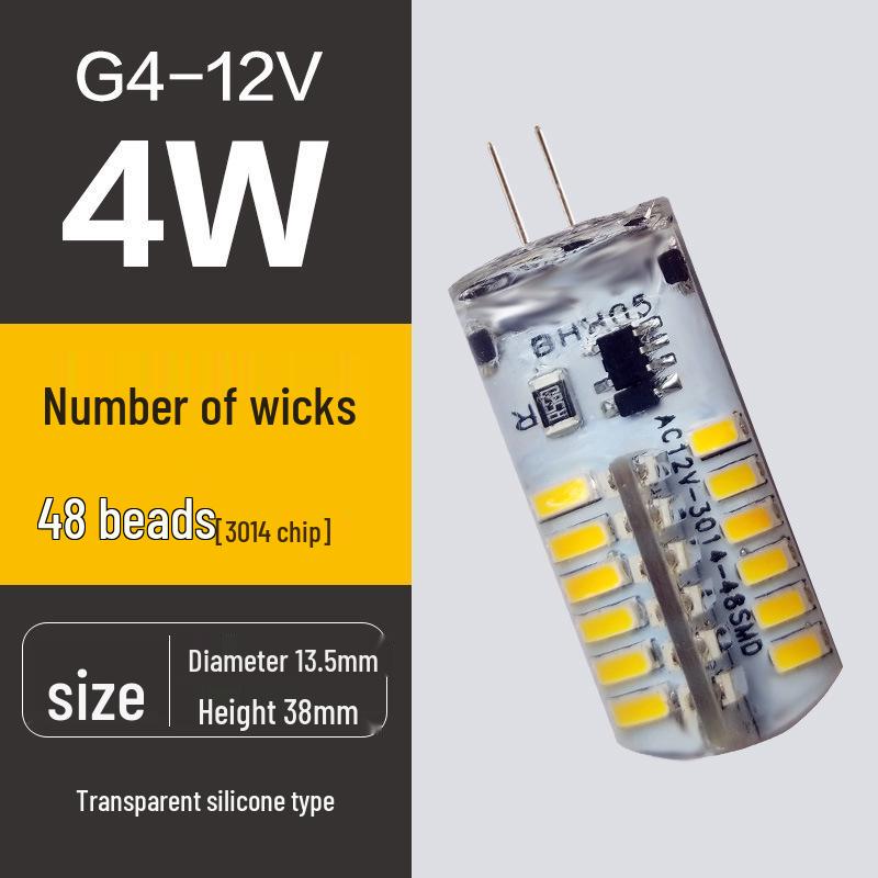G4 12V LED High Brightness Small Bulb - Low Voltage Crystal Vanity Light