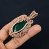 Emerald Pendant, 999 Copper Wire Wrapped Pendant Gemstone Jewelry, Handmade Pendant Amazing Jewelry, Gift For Her