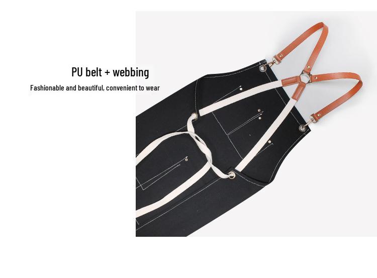 Canvas Denim Apron for Florists, Coffee Shops, and Restaurants - New Fashion Style for Baking & Work.