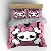Cartoon Skull Pink Bedding Set Bedding Duvet Cover Set Duvet Cover Pillowcases (1 * Duvet Cover 2 * Pillowcases, Without Duvet Insert)