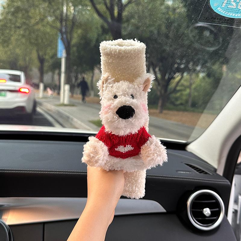 West Highland Puppy Neck Protection Car Seat Belt Shoulder Pad - Car Interior Accessory.