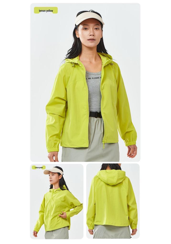 Women's Summer Outdoor Hooded Jacket - Cooling, UV-Resistant, Breathable, Loose-Fit Windbreaker for Sun Protection