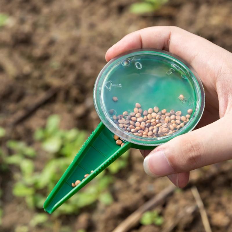 Hand Press Garden Seeder Tool 12 Cavity Fast Planting Dibber for Vegetables Flowers Efficient Soil Loosening Planter Aid Seeder