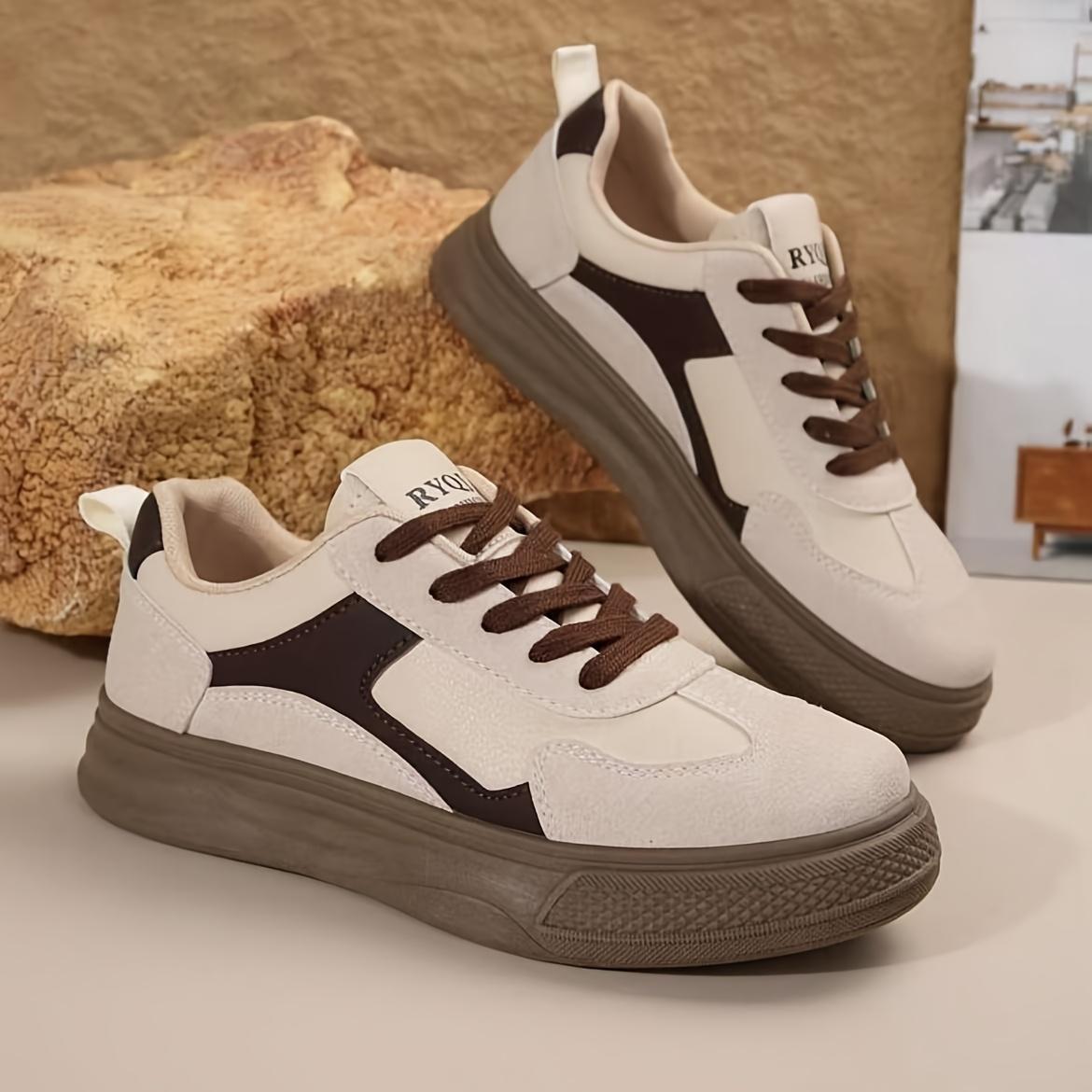 Comfortable Solid Color Low Top Lace-Up Sneakers - Women s Fashion Casual Shoes with Fabric Upper Round Toe and Durable Non-Slip Rubber 35 серый 5519₽