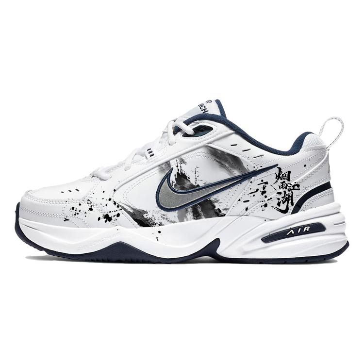 

Nike Air Monarch 4 Slip Resistant Abrasion Resistant Low top Chunky Sneakers Unisex White Black 415445-102(Team56-) 40