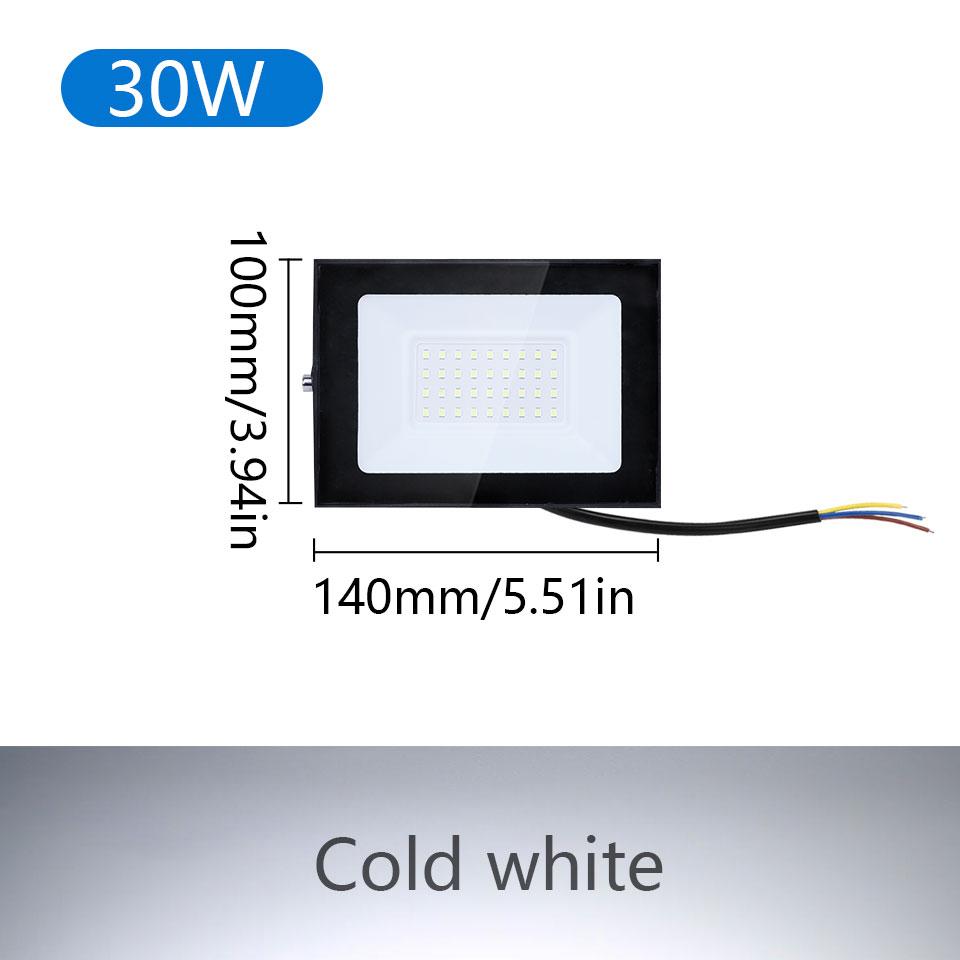 LED Flood Light Spotlight AC220V 100W 200W IP66 Waterproof LED Black Shell Garden Street Gate Wall Floodlights led floodlights