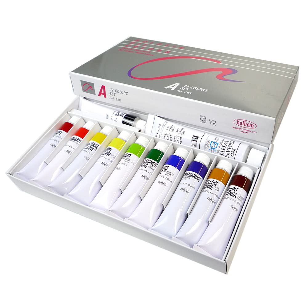 

Holbein Practice Oil Paint Set B911 A (20ml 11 Colors + 50ml White) 1911