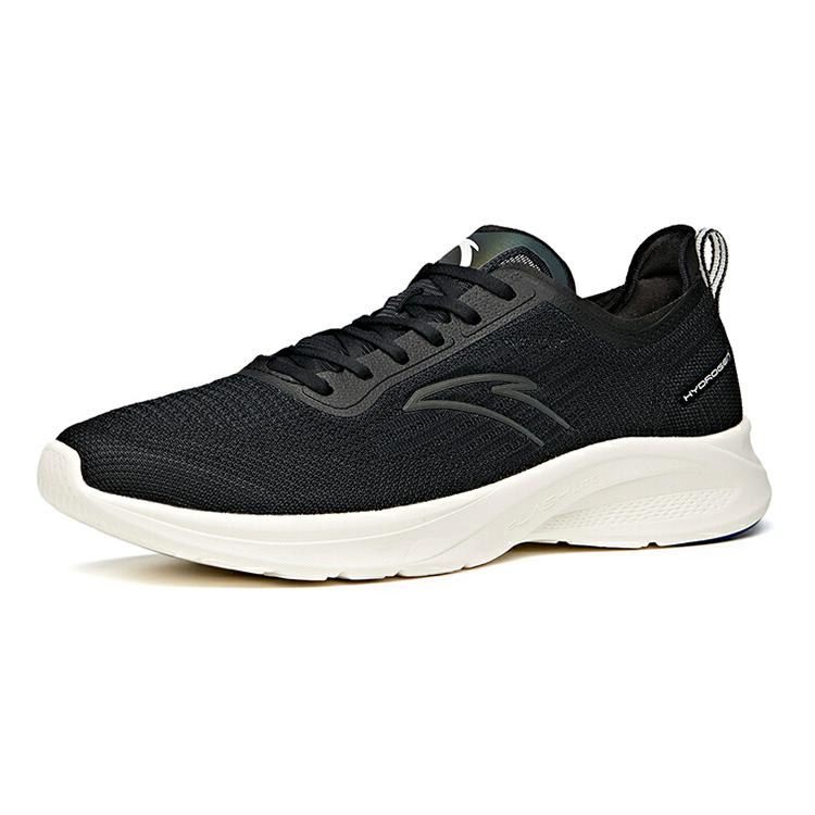 Anta Hydrogen Run III Fabric Cushioning Slip Resistant Abrasion Resistant Breathable Low Top Running Shoes Men's Black 112125540-8