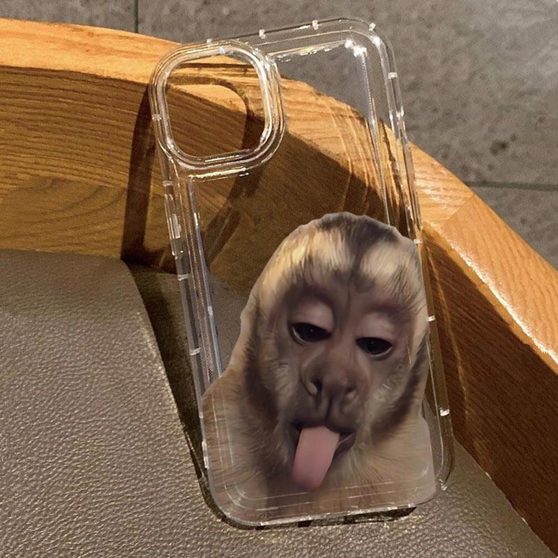 

Cartoon Banana Monkey Pattern Transparent Air Cushion Phone Case For Xiaomi Redmi Note 13 12 Pro Plus 13 12 11 10 12C 13C Cover Redmi Note 10 Pro