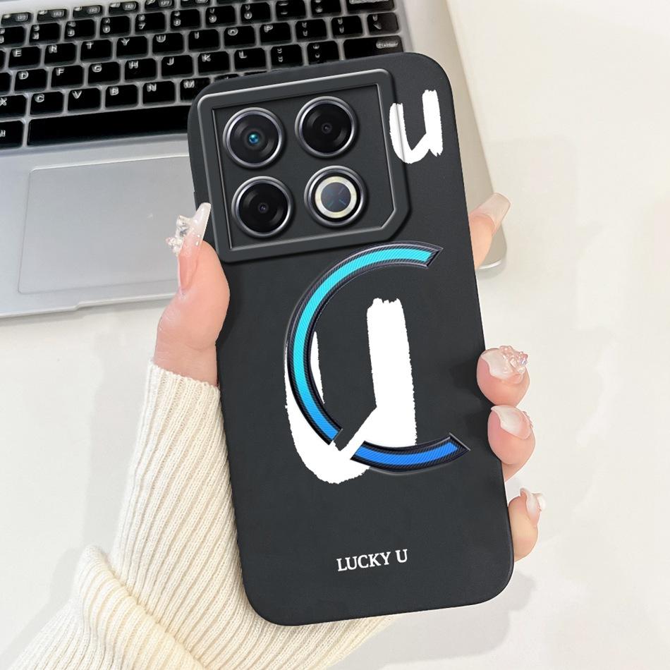 For Infinix GT 20 Pro X6871 Lucky Initial Letter Phone Case For Infinix GT20 Pro 5G Soft Silicone Shockproof Cases