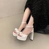 Hate the Sky High Niche Light Luxury 2025 Summer Handmade Women's Shoes Foreign Trade Retro Women's Shoes Sandals Outer Wear Catwalk High Heels