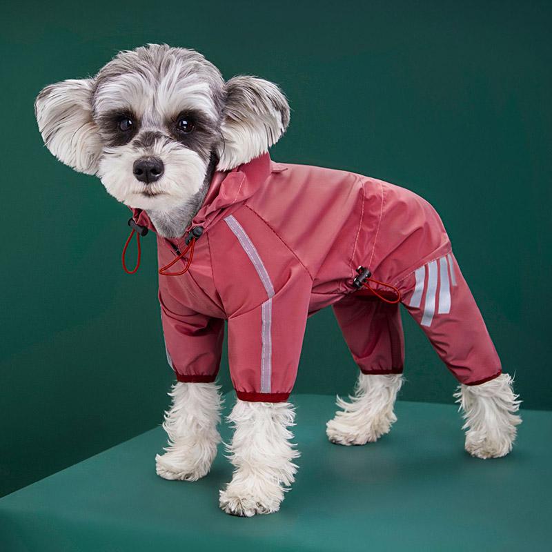 Dog Raincoat Reflective Waterproof Pet Clothes for Maltese Rain Coat  Small with Leash Hole Lightweight Waterproof Puppy Clothes