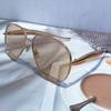 Vintage Alloy Oval Pilot Sunglasses for Women New Fashion Brand Champagne Gradient Sun Glasses Ladies Trendy Driving Shades