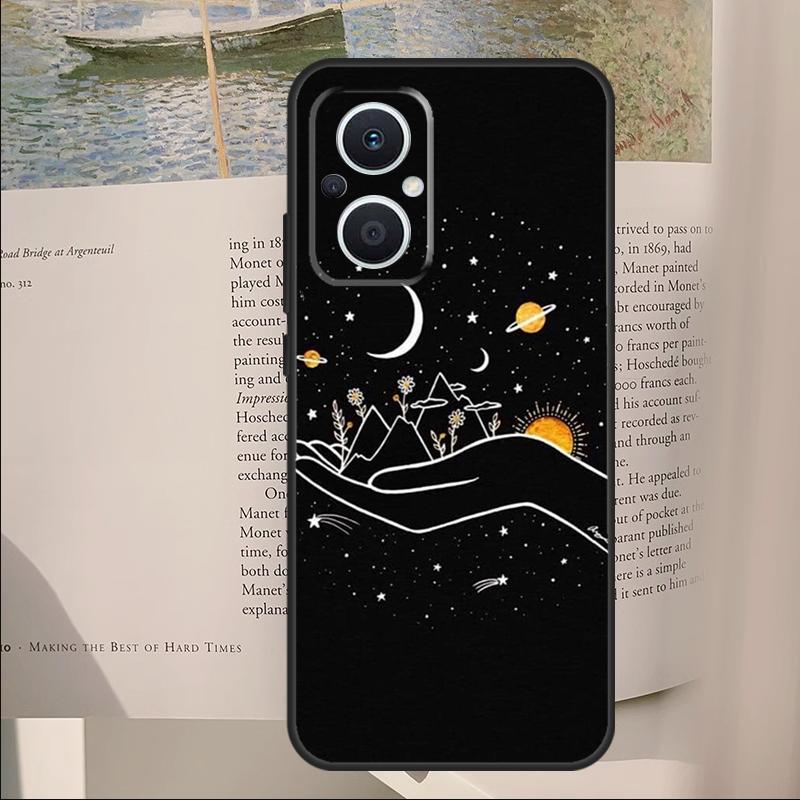 Constellations Stars Sun Moon Galaxy Phone Case For OPPO Find X5 X6 Pro X2 Lite X3 Neo Reno 4Z 5Z 2Z 8T 3 4 5 6 7 8 Lite Cover