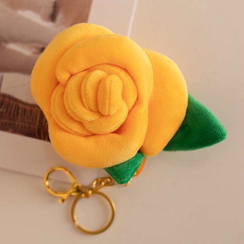 Portachiavi con Ciondolo Fiore di Rosa Colorato - Regalo Creativo di San Valentino per la Fidanzata