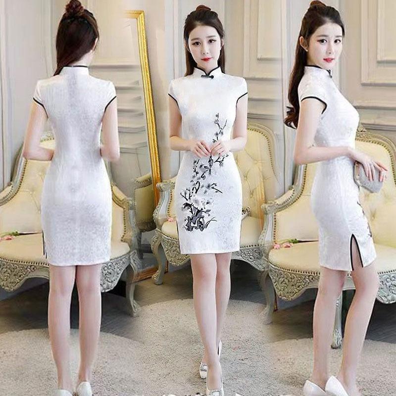 2026 Summer New Republic of China Style Lady Cheongsam Improved Cheongsam Dress Women's Medium and Long Bottom Skirt