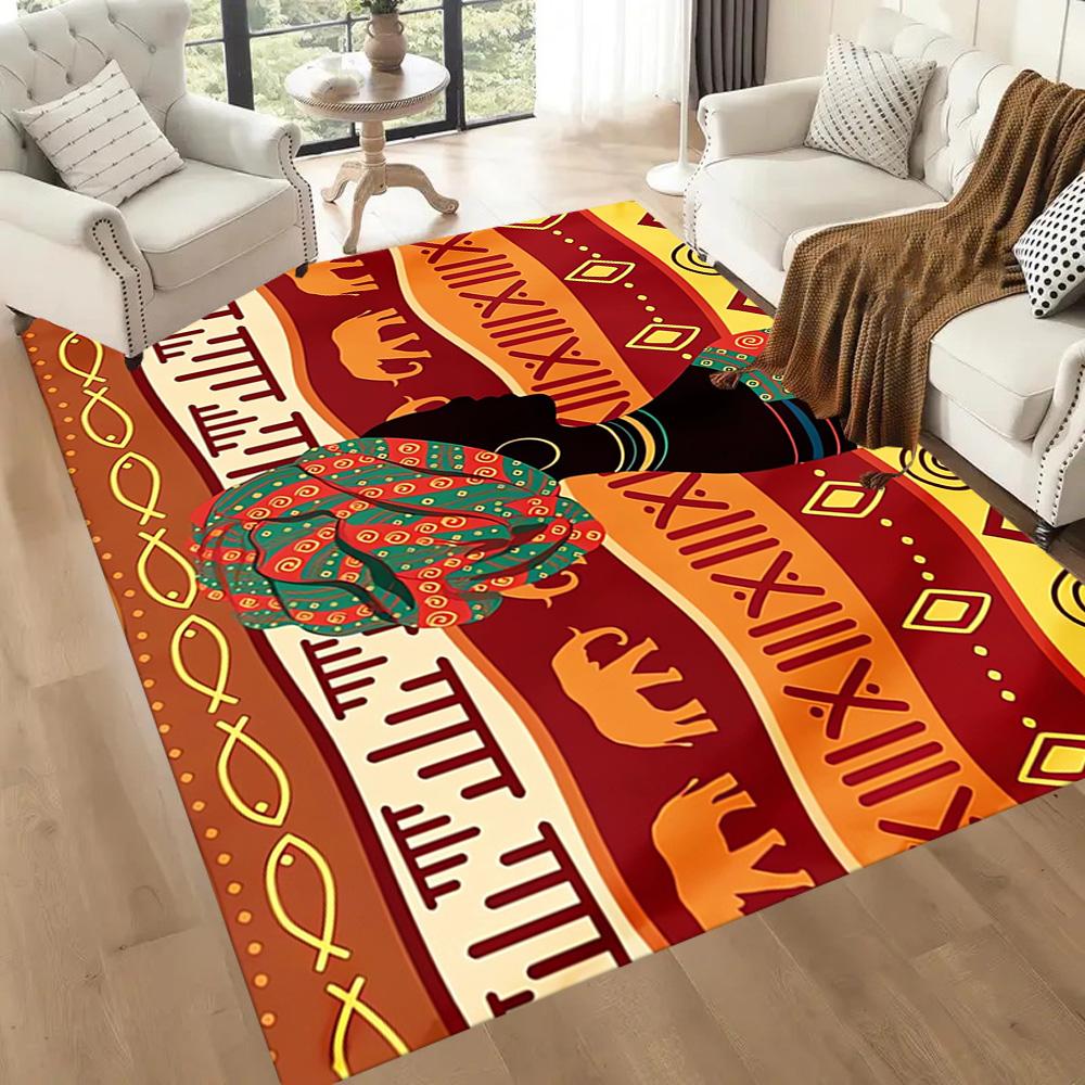African Style Carpet Design for Entryway Playrooms Decorate room Hallway Anti-slip Rug Anime Office Decor Perfect Gift for Women/Men