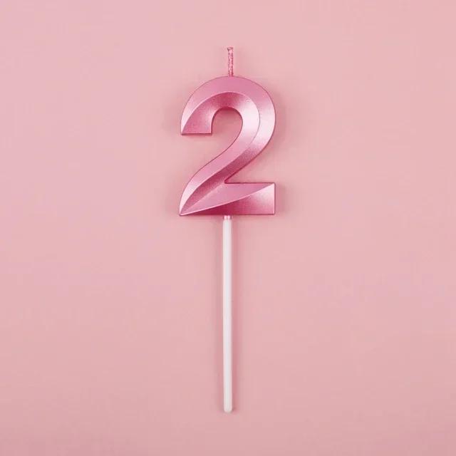 1pcs 0-9 Number Digital Candles Cake Decorations Romantic Blue Pink Candles Topper for Kids Happy Birthday Baby Shower Creative