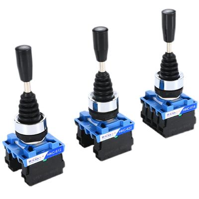 22mm Joystick Switch Momentary Monolever Cross Rocker Master Switch 2/4-Way Self-reset Self-lock 2NO 4NO HKC614 612 622 624