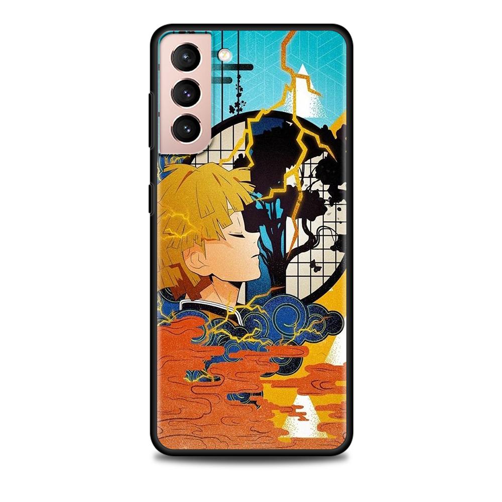 

Demon Slayer Case for Samsung Galaxy S20 FE S21 S22 Ultra S10 Plus S9 S8 S10e S7 Edge Silicone Coque Black Soft Phone Cover Samsung S7