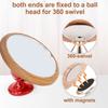 Coffee   Rate Observation Reflective Mirror Walnut 360 Degree Rotatable Visual Extraction Coffee Shot Mirror