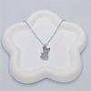 1pc Exquisite Cute And Fashionable Silvery Cat Pendant Necklace, Inlaid With Imitation Zircon Necklace For Girls, Holiday Birthday Party Gifts
