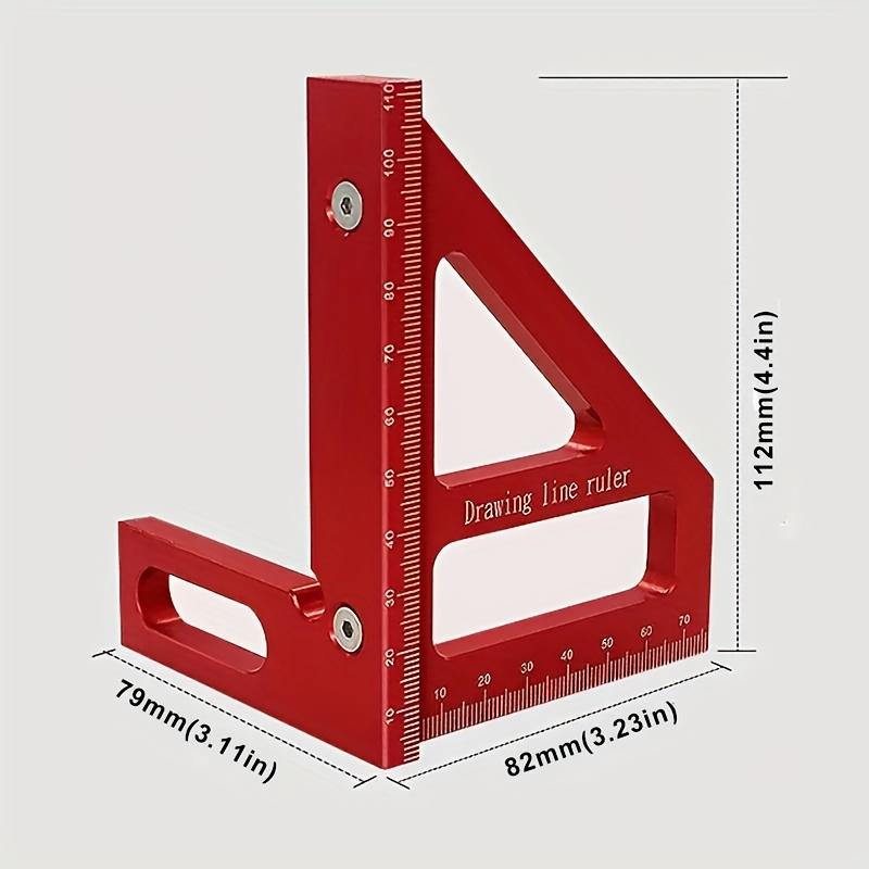 Durable Metal T-Square with 45° and 90° Angles - Precision Layout Tool for Woodworking, Drafting, and Construction, Woodworking T-Square
