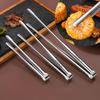 Edelstahl Grillzange Japanische Brotklemme Lebensmittelklemme Steakklemme Verlängertes Küchen-BBQ-Gadget