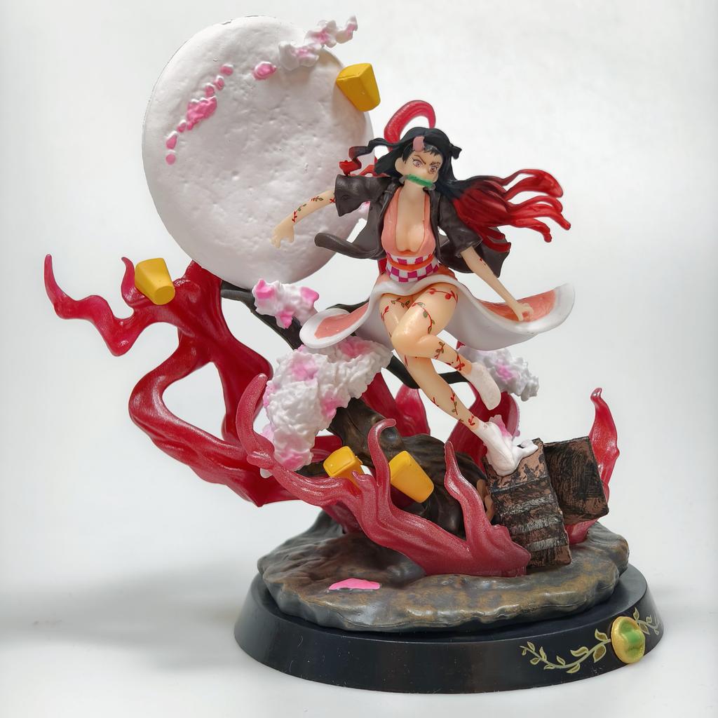 New Blood Breaking Mi Bean Handmade Ghost Slayer Blade Magic Cube Stove Door Statue Anime Desktop Decoration Ornament