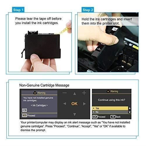 Compatible Ink Cartridges of Epson 603 XL Ink - Pack of 4 - Black, Cyan, Magenta, Yellow